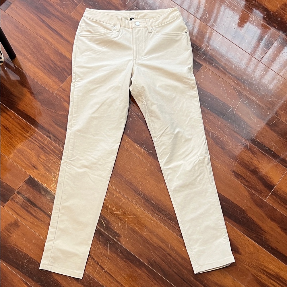 Lululemon ABC Skinny (Denim Feel) Cream Jeans